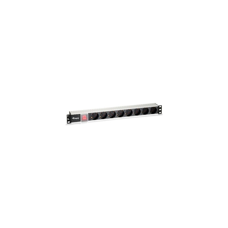 Regleta alimentacion equip rack 19 pulgadas 1u 8 tomas 3500w cable 1.8m interruptor aluminio