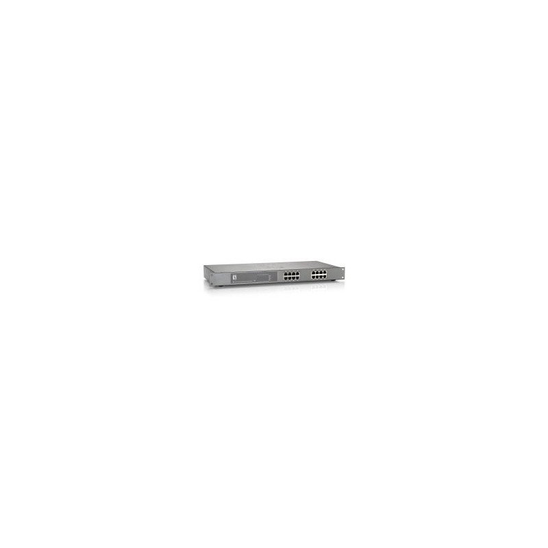 SWITCH NO GESTIONABLE LEVEL ONE FEP-1612 16P 16xPoE 100Mb 500W CARCASA METALICA