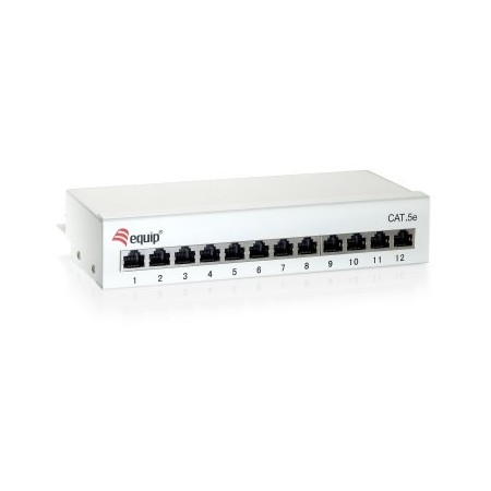 PATCH PANEL DE SOBREMESA CAT 6 APANTALLADO 12 PUERTOS COLOR BLANCO