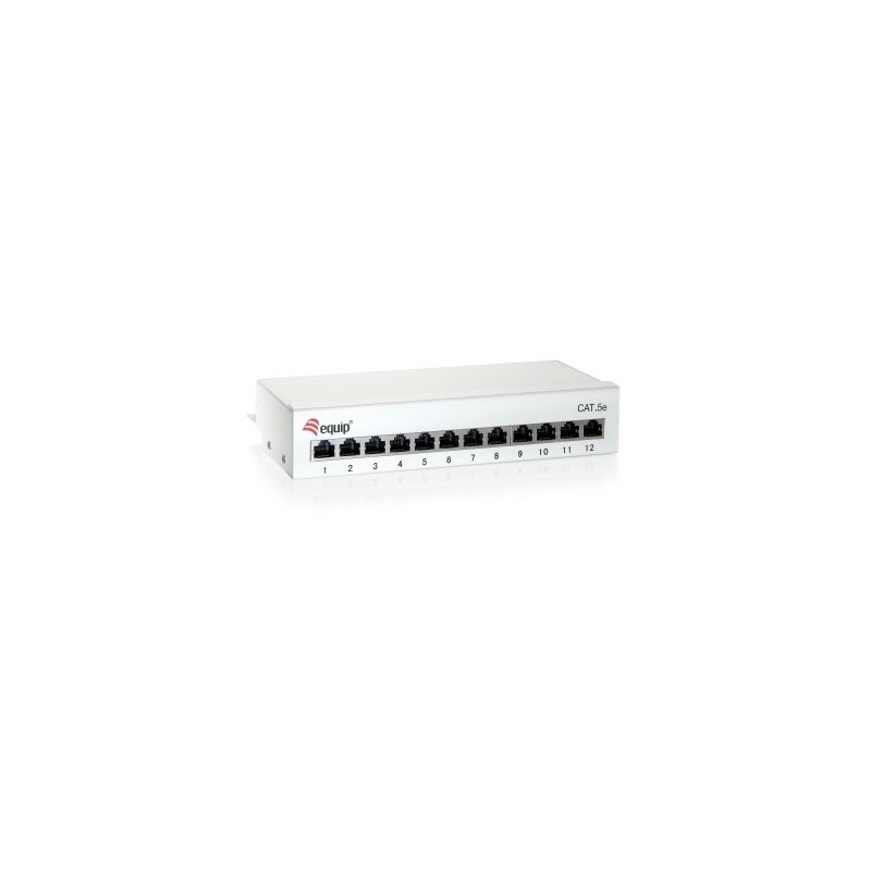 PATCH PANEL DE SOBREMESA CAT 6 APANTALLADO 12 PUERTOS COLOR BLANCO