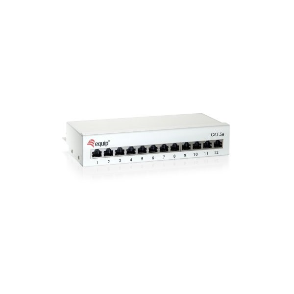 PATCH PANEL DE SOBREMESA CAT 6 APANTALLADO 12 PUERTOS COLOR BLANCO