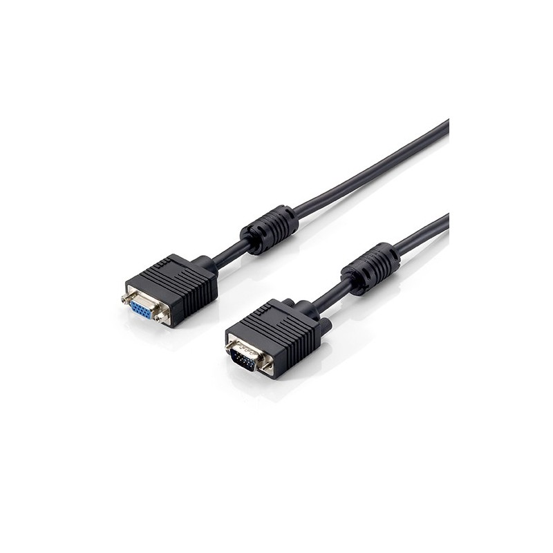 Cable alargo svga equip 3coax macho - hembra 1.8m con ferritas