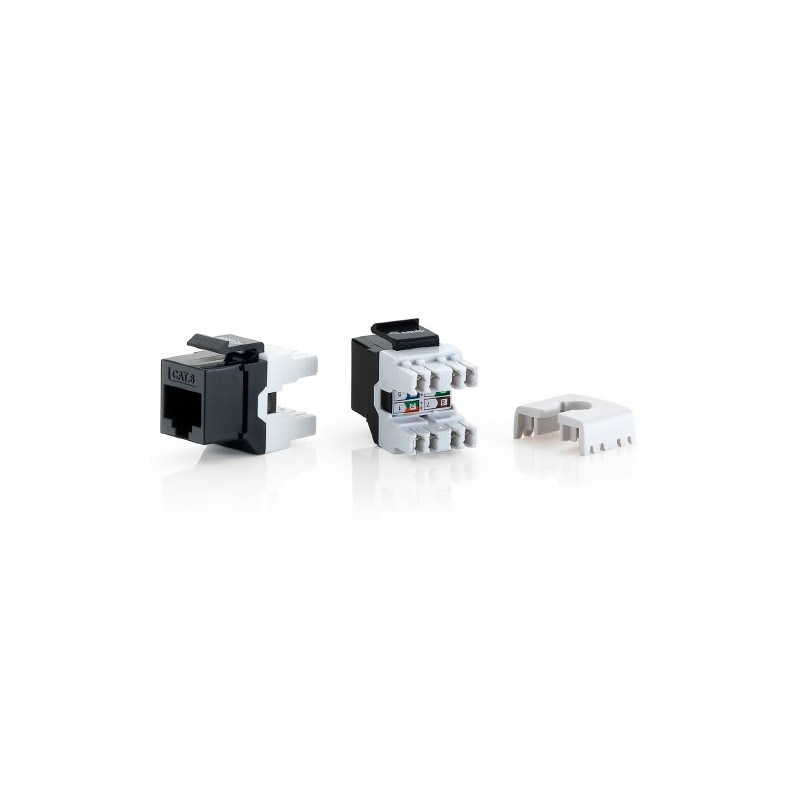 Kit 8 uds equip conector hembra rj45 utp cat6 panel keystone
