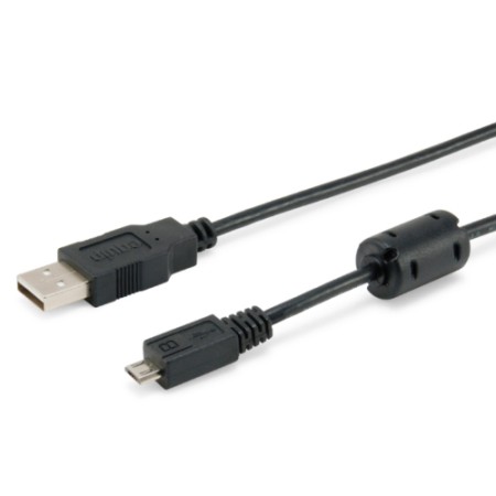 Cable usb 2.0 equip tipo a - micro usb tipo b 1.8m con ferrita