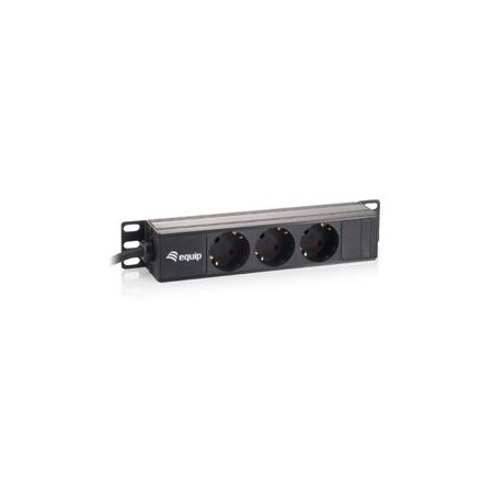 REGLETA ALIMENTACION RACK 10″ 3 TOMAS 1U