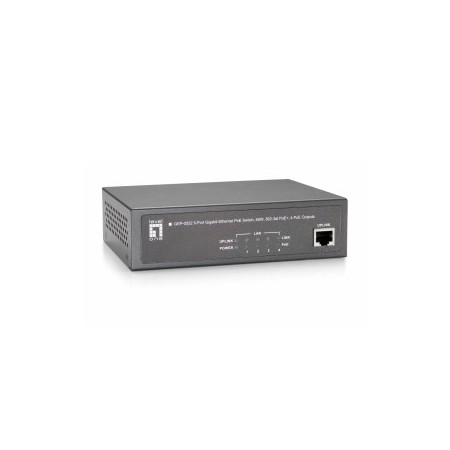 SWITCH LEVEL ONE GEP-0522 NO GESTION 5P 10/100/1000 4P POE PLUS 65W