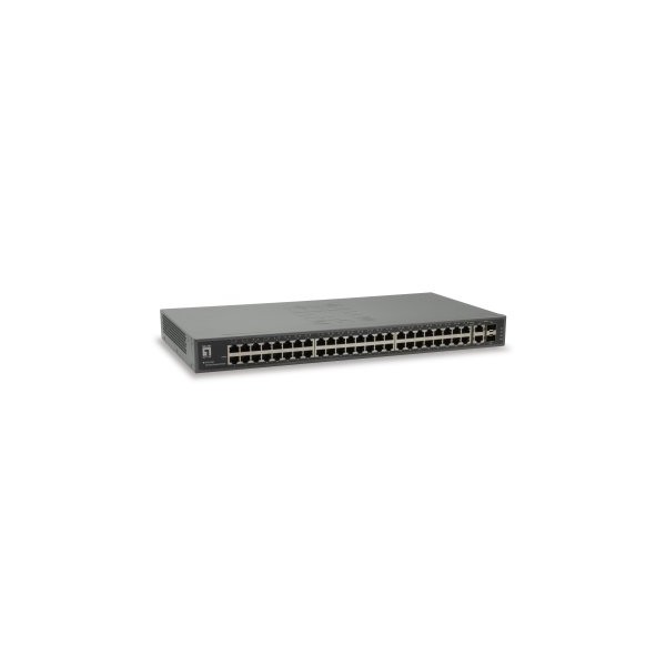 SWITCH LEVEL ONE 50-Port Fast Ethernet Switch, 2 x Gigabit SFP/RJ45 Combo