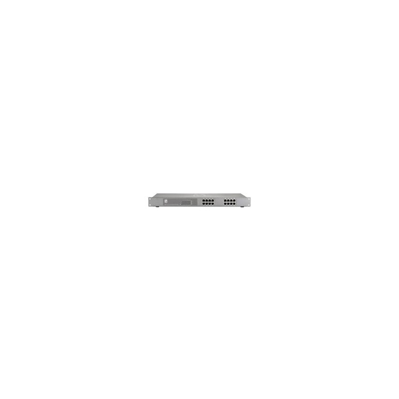SWITCH NO GESTIONABLE LEVEL ONE FEP-1612W380 16P 16xPoE 100Mb 380W CARCASA METALICA