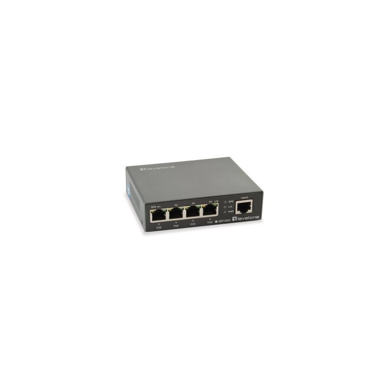 SWITCH LEVEL ONE GEP-0523 NO GESTION 5P 10/100/1000 4P POE PLUS 60W
