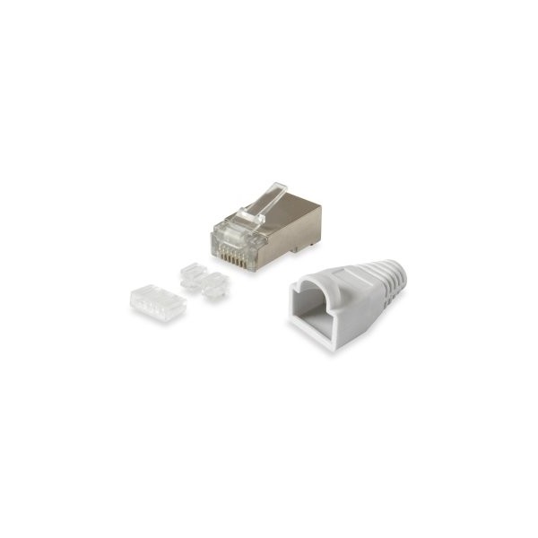 KIT 100 CONECTORES RJ45 EQUIP CATEGORIA 6 FTP CON GUIA Y CAPUCHON