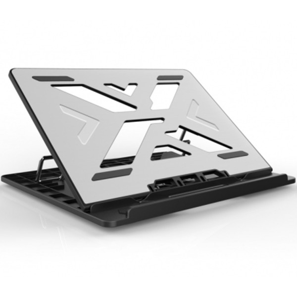Soporte - base de refrigeracion conceptronic para portatiles hasta 15.6 pulgadas aluminio gris