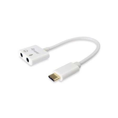 ADAPTADOR USB-C EQUIP A AUDIO 2 JACK 3.5MM HEMBRA PARA AURICULAR Y MICROFONO