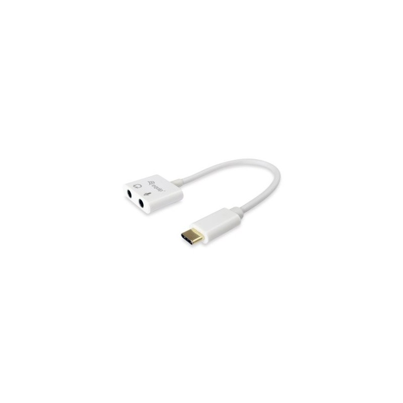 ADAPTADOR USB-C EQUIP A AUDIO 2 JACK 3.5MM HEMBRA PARA AURICULAR Y MICROFONO