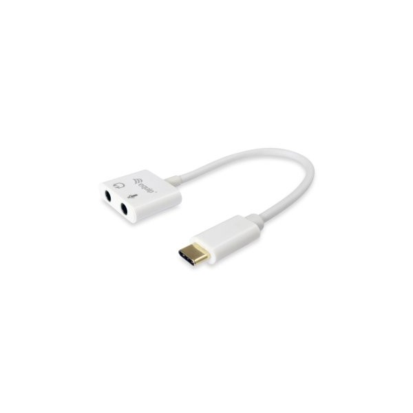 ADAPTADOR USB-C EQUIP A AUDIO 2 JACK 3.5MM HEMBRA PARA AURICULAR Y MICROFONO