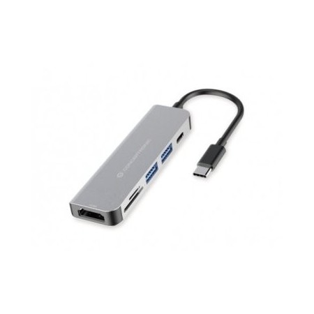 DOCKING USB-C CONCEPTRONIC DONN02 A 1xHDMI 1xUSB-C PD 60W 2xUSB-A 3,0 1xLECTOR SD 1xLECTOR MicroSD