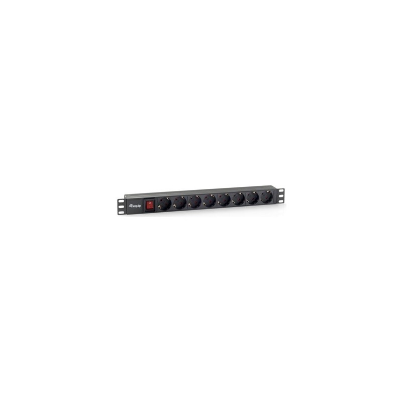 Regleta equip rack 19 pulgadas 1u 8 tomas 3500w interruptor 1.8m