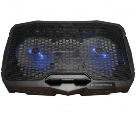 Soporte - base de refrigeracion conceptronic thana07b para portatiles hasta 15.6 pulgadas ventiladores 125mm x2