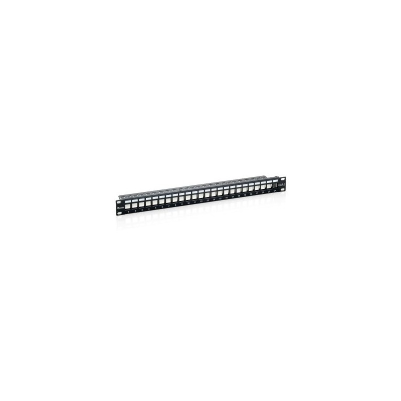 PATCH PANEL VACIO CAT.6 APANTALLADO 24 PUERTOS KEYSTONE 1U