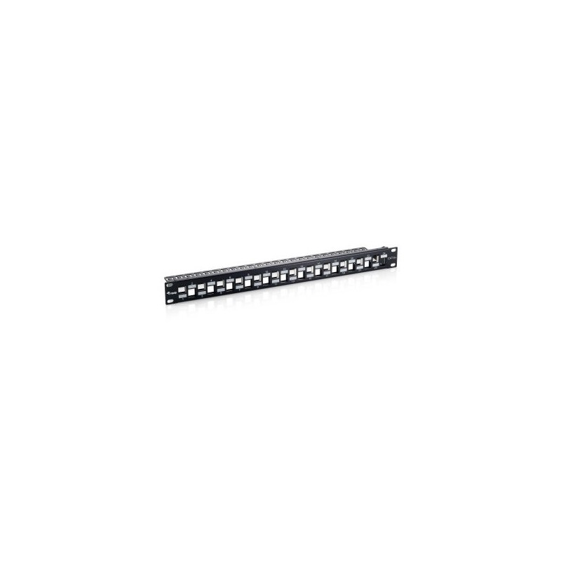 PATCH PANEL VACIO CAT.6 A 24 PUERTOS KEYSTONE APANTALLADO