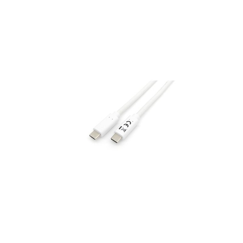 CABLE USB-C A USB-C 1M EQUIP 128361 TRANSFERENCIA 5G 3A (60W) COLOR BLANCO