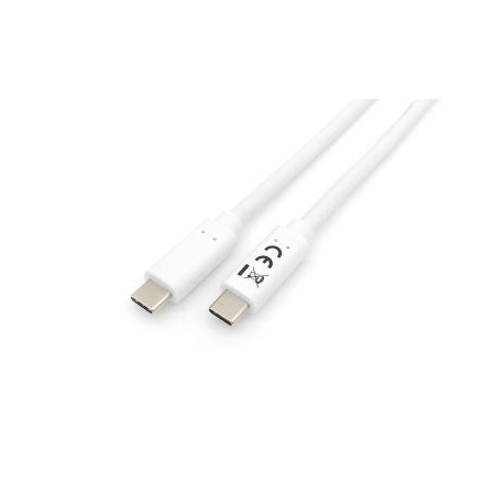 CABLE USB-C A USB-C 2M EQUIP 128362 TRANSFERENCIA 5G 3A (60W) COLOR BLANCO