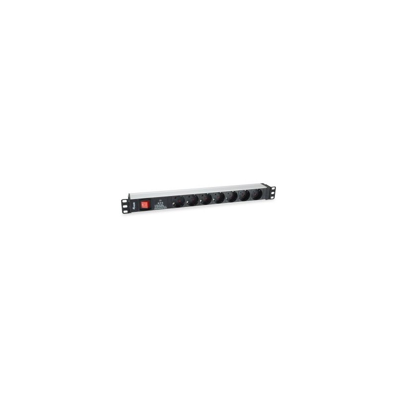 REGLETA ALIMENTACION RACK 19″ 1U 7 TOMAS CON INTERRUPTOR Y PROTECTOR SOBRETENSION