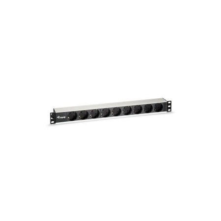 REGLETA ALIMENTACION ALUMINIO RACK 19″ 1U 9 TOMAS