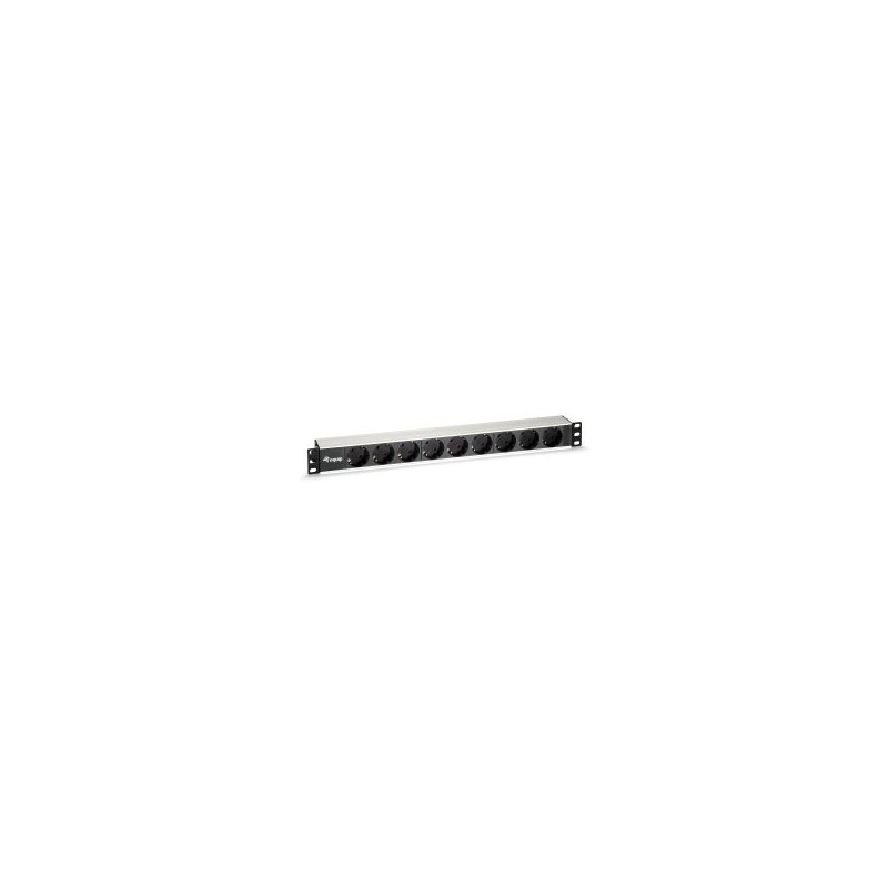 REGLETA ALIMENTACION ALUMINIO RACK 19″ 1U 9 TOMAS