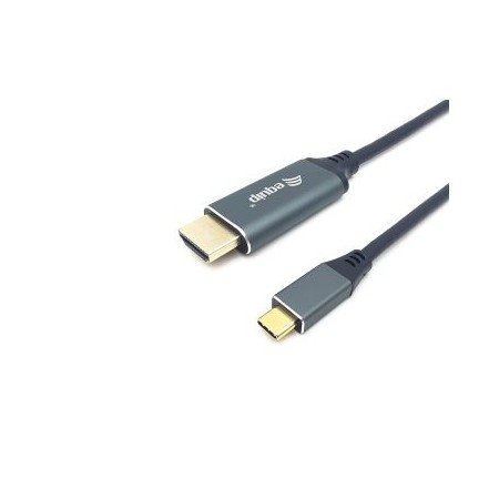 CABLE USB-C A HDMI MACHO MACHO 2M EQUIP 4K/60Hz CARCASA CONECTOR ALUMINIO REF. 133416