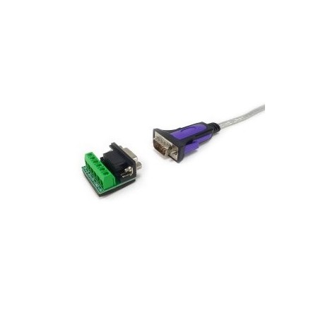 CABLE USB 2.0 A SERIE R422/485 EQUIP 1.5M INC. BLOQUE TERMINALES DB9 WINDOWS 7/8/10/11 LINUX MAC OS