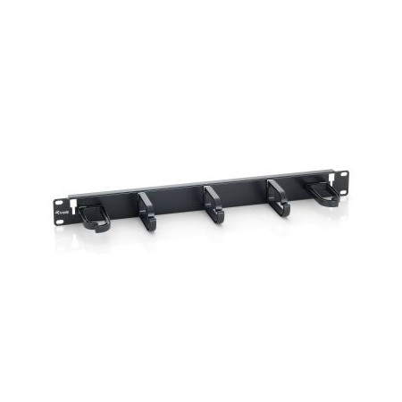 PANEL ORGANIZADOR DE CABLES COLOR NEGRO 1U PARA ARMARIO RACK 1 UD