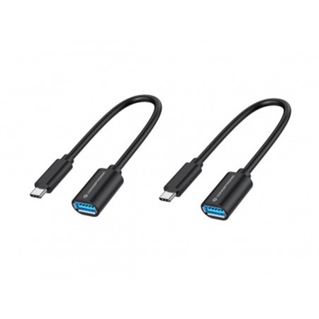 Adaptador usb tipo c a usb tipo a conceptronic 20cm - macho - hembra - pack 2 unidades