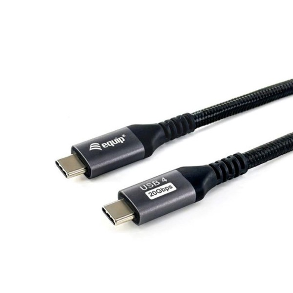 Cable usb tipo c equip usb 4 gen 2x2 pd 100w 4k 60hz 20gbps 2m negro