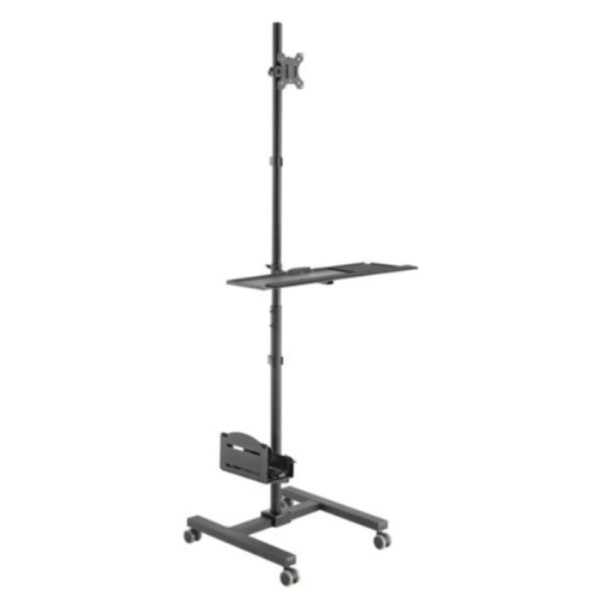 Soporte suelo con ruedas equip vesa hasta 32 pulgadas max 8kg + soporte teclado max 2kg