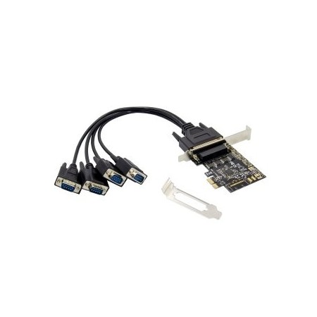 CONTROLADORA PCIe CONCEPTRONIC 4 PUERTOS SERIE COMPATIBLE LOW PROFILE