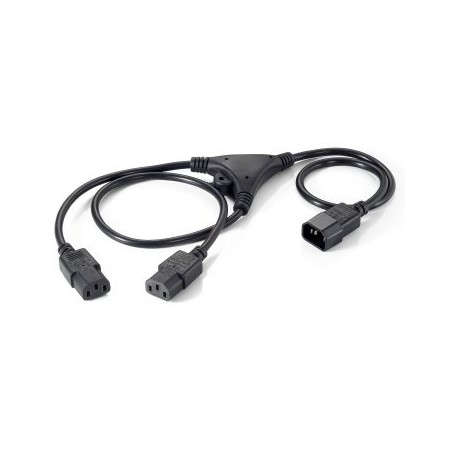 CABLE ALIMENTACION EQUIP IEC MACHO A 2 IEC HEMBRA 1.8M 112210
