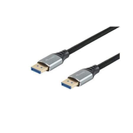 CABLE DISPLAYPORT A DISPLAYPORT PREMIUM 2,1 EQUIP 119281 1M 16K 60Hz 54Gps ALUMINIO