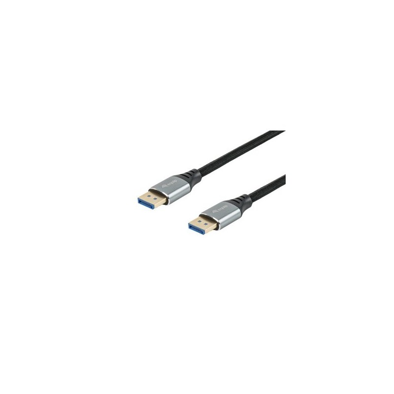 CABLE DISPLAYPORT A DISPLAYPORT PREMIUM 2,1 EQUIP 119282 2M 16K 60Hz 54Gps ALUMINIO