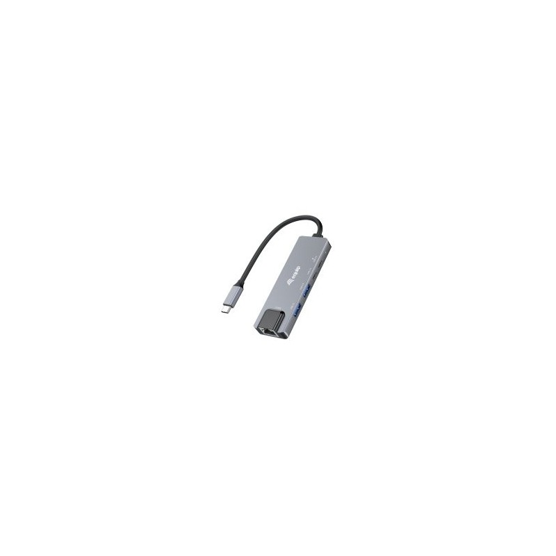 ADAPTADOR USB-C 3.2 A 2.5GBE ETHERNET RJ45 CON HUB 2XUSB-A 1XUSB-C 1XUSB-C POWER DEVELIRY 100W