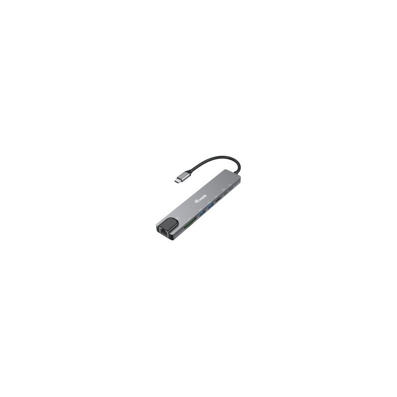 DOCKING USB-C EQUIP 133497 A 1xHDMI 4K 2xUSB-A 3.2 5Gbps 1xTF 1xMicroSD 1xUSB-C PD 100W 1xRJ45