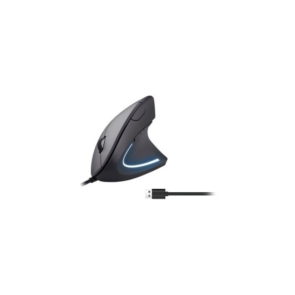 MOUSE VERTICAL EQUIP ERGONOMICO USB-C & USB-A 6 BOTONES 7200DPI COLOR NEGRO