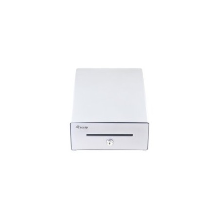 TPV CAJON PORTAMONEDAS EQUIP ALUMINIO APERTURA MANUAL Y AUTOMATICA CONECTOR RJ11 COLOR PLATA