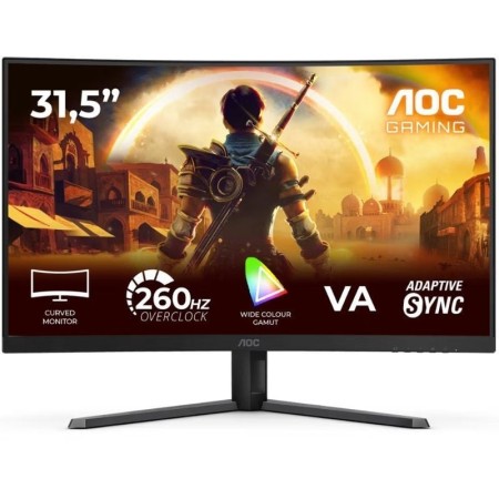Monitor Gaming Curvo AOC C32G42ZE 31.5″/ Full HD/ 0.3ms/ 240Hz/ VA/ Negro