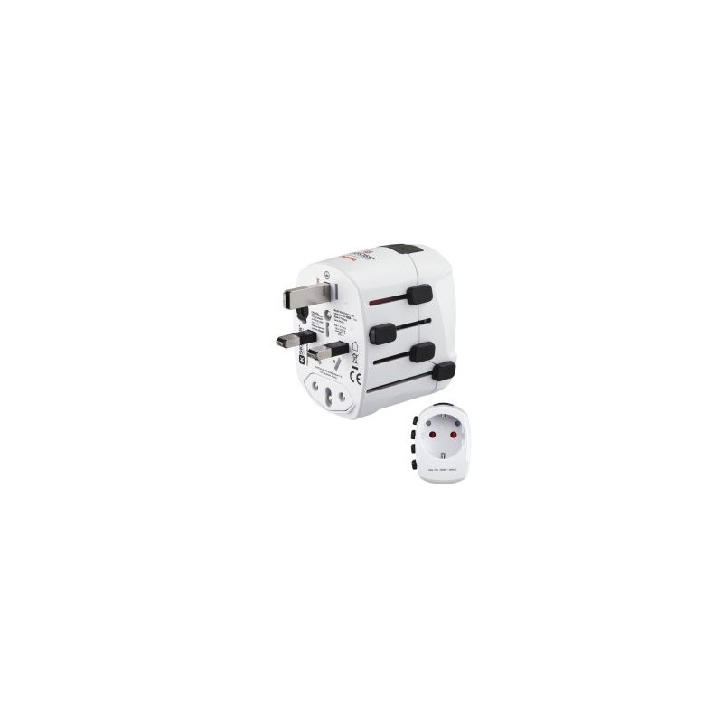 ADAPTADOR DE VIAJE HAMA DE 3 CLAVIJAS HASTA 150 PAISES