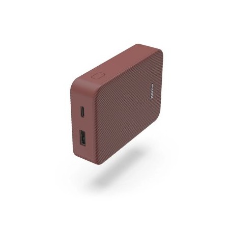 POWERBANK HAMA COLOR 10 10000mAh 1xUSB-C 1xUSB-A COLOR ROJO