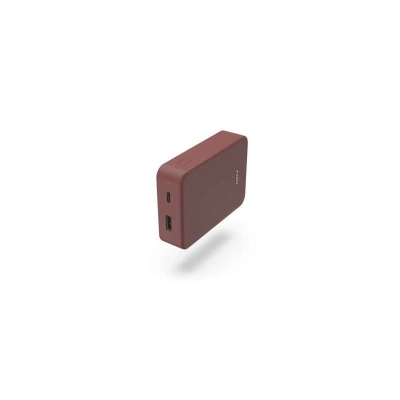 POWERBANK HAMA COLOR 10 10000mAh 1xUSB-C 1xUSB-A COLOR ROJO