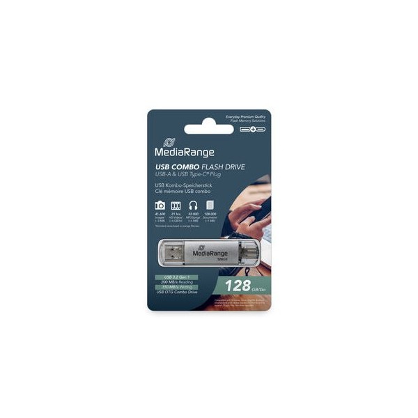 PENDRIVE COMBO 128GB USB 3.2 MEDIARANGE HIGH P.