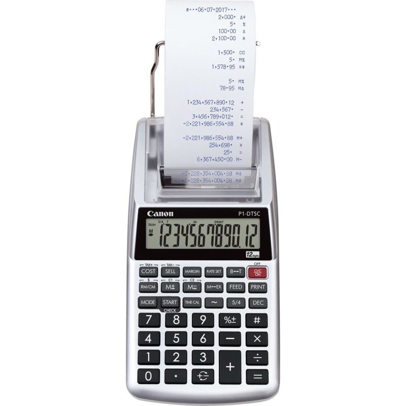 Calculadora canon impresion portatil p1 - dtsc ii hwb 12 digitos