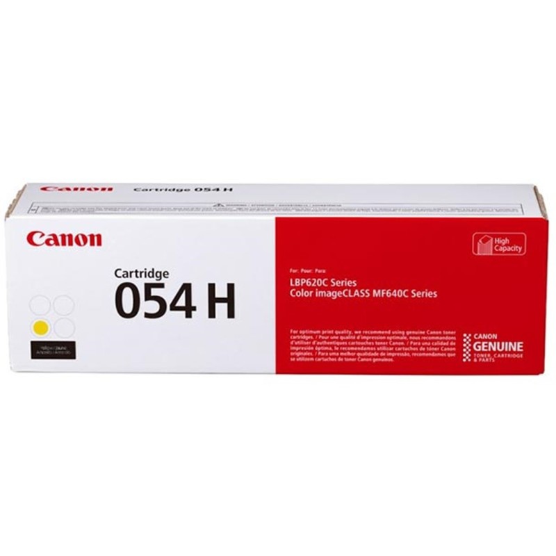 Toner canon 054h amarillo 2300 pag lbp622 - mf641 - mf644 - lbp621 - lbp623 - mf641 - mf643 - mf645