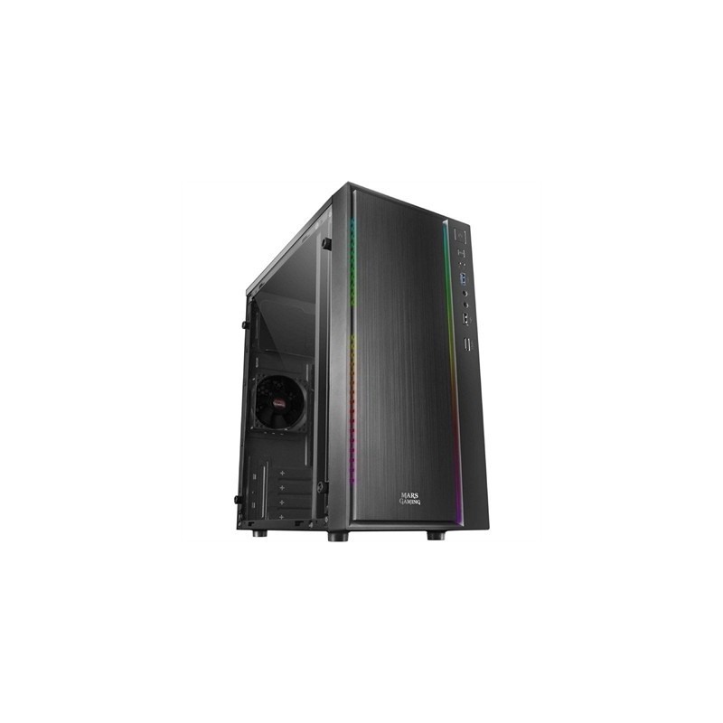 Caja ordenador mars gaming mcm negra micro atx 1 x usb 3.0 1 x usb 2.0 1 x 80mm rgb